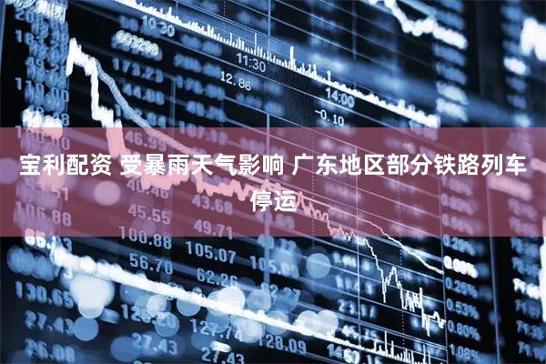 宝利配资 受暴雨天气影响 广东地区部分铁路列车停运
